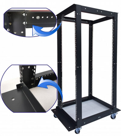 27U 4 Post Open Frame 19″ Network Server Rack photo