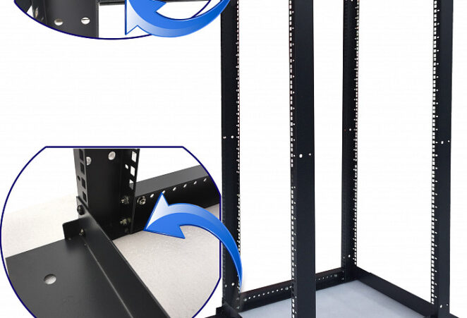 27U 4 Post Open Frame 19″ Network Server Rack photo