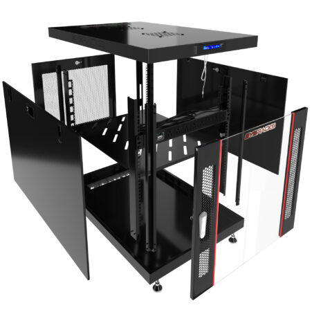 12U 35″ Depth PORTABLE UNDER DESK 19″ Enclosure SYSRACKS PR 12.900 photo