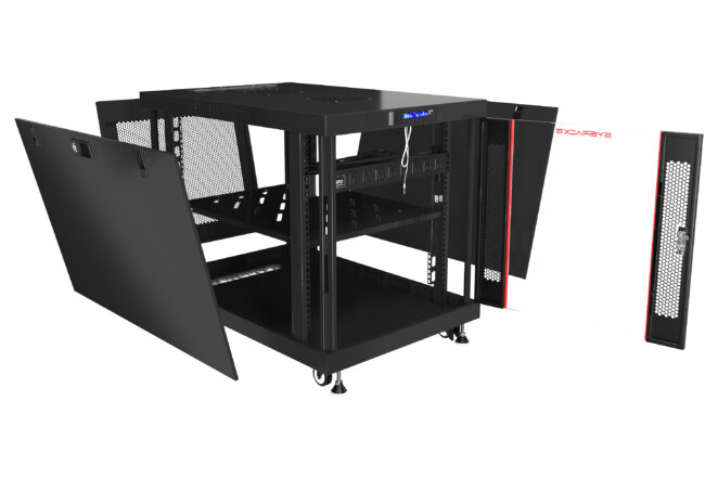 12U 35″ Depth PORTABLE UNDER DESK 19″ Enclosure SYSRACKS PR 12.900 photo