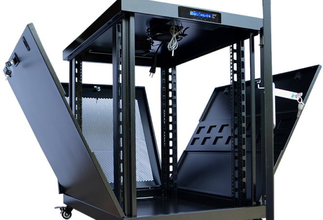 15U 35″ Depth PORTABLE UNDER DESK 19″ Enclosure SYSRACKS PR 15.900 photo