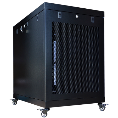 18U 24″ Depth PORTABLE UNDER DESK 19″ Enclosure SYSRACKS PR 18.600 photo