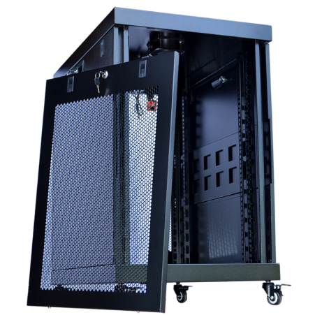 18U 24″ Depth PORTABLE UNDER DESK 19″ Enclosure SYSRACKS PR 18.600 photo