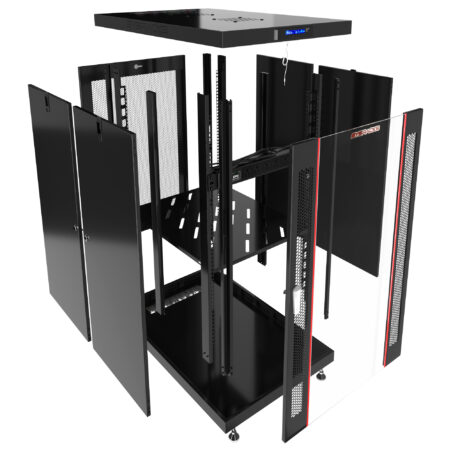 18U 35″ Depth PORTABLE UNDER DESK 19″ Enclosure SYSRACKS PR 18.900 photo