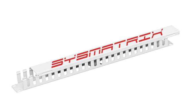 SA0020.11 1U 19″ Horizontal Cable Manager 5 Metall rings (with cover) photo