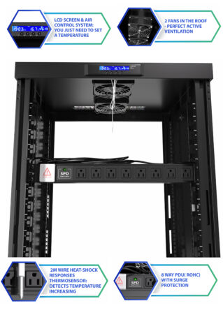 12U 35″ Depth PORTABLE UNDER DESK 19″ Enclosure SYSRACKS PR 12.900 photo