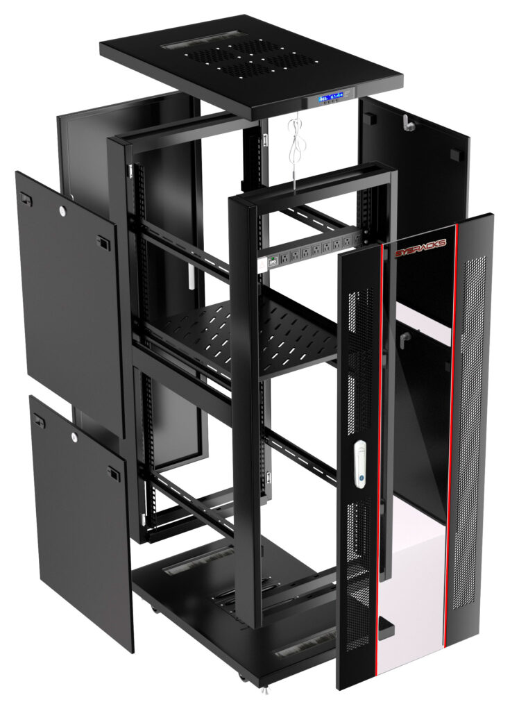 32U 24 inch rack IT & Telecom Cabinet SRF 32.6.6 — Buy at Sysracks.com