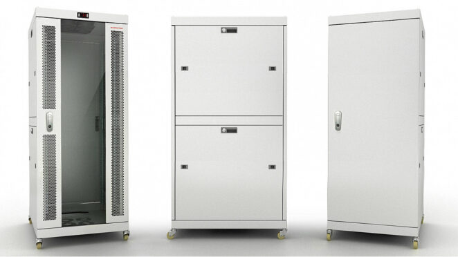 32U 35” Depth (24″x35″x66″) 19″ IT & Telecom Cabinet SYSRACKS SRF 32.6.9 G photo