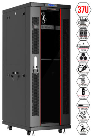 37U 32″ Depth IT & Telecom Cabinet SRF 37.6.8 photo