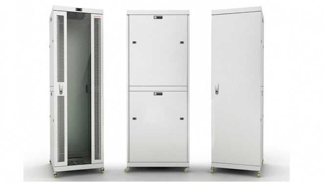 42U 35” Depth (24″x35″x84″) 19″ IT & Telecom Cabinet SYSRACKS SRF 42.6.9 G photo