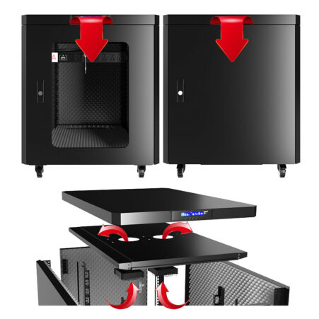 18U 35″ Depth Under Desk Sound Proof Server Cabinet SP 18.900 photo