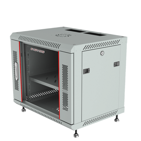 9U 24” Depth (24″x24″x19″) Wall Mount 19″ Enclosure SYSRACKS SRW 9.600 G photo