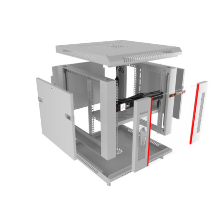 9U 24” Depth (24″x24″x19″) Wall Mount 19″ Enclosure SYSRACKS SRW 9.600 G photo