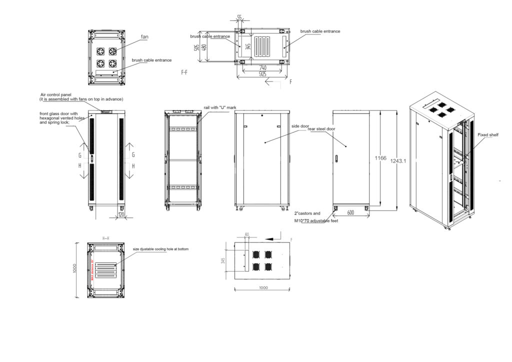 22U 39″ Depth IT & Telecom Cabinet SRF 22.6.10 photo