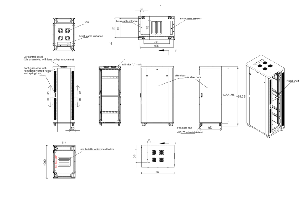 27U 39″ Depth IT & Telecom Cabinet SRF 27.6.10 photo