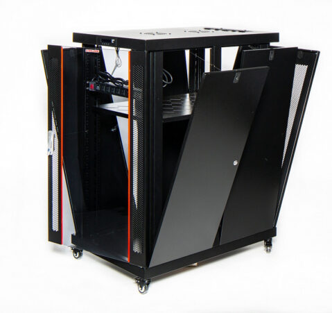 22U 35″ Depth PORTABLE UNDER DESK 19″ Enclosure SYSRACKS PR 22.900 photo