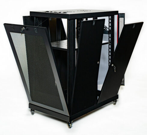 22U 35″ Depth PORTABLE UNDER DESK 19″ Enclosure SYSRACKS PR 22.900 photo