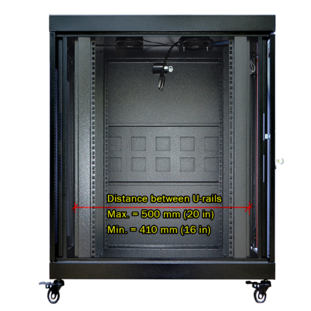 18U 24″ Depth PORTABLE UNDER DESK 19″ Enclosure SYSRACKS PR 18.600 photo
