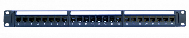 Panel de Conexión UTP RJ45 Cat6 de 24 Puertos 1U photo