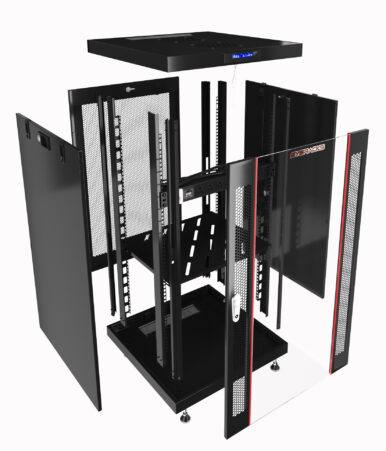 18U 24″ Depth PORTABLE UNDER DESK 19″ Enclosure SYSRACKS PR 18.600 photo