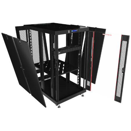 18U 35″ Depth PORTABLE UNDER DESK 19″ Enclosure SYSRACKS PR 18.900 photo