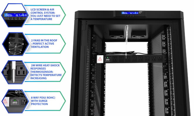 18U 39″ Depth IT & Telecom Cabinet SRF 18.6.10 photo