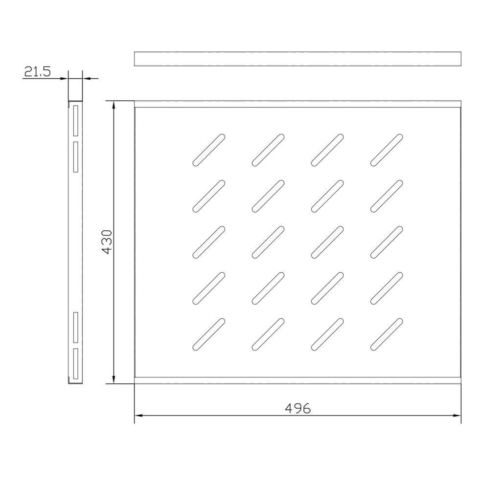 PL-600 Fixing shelf for wall cabinets with 24″ depth photo