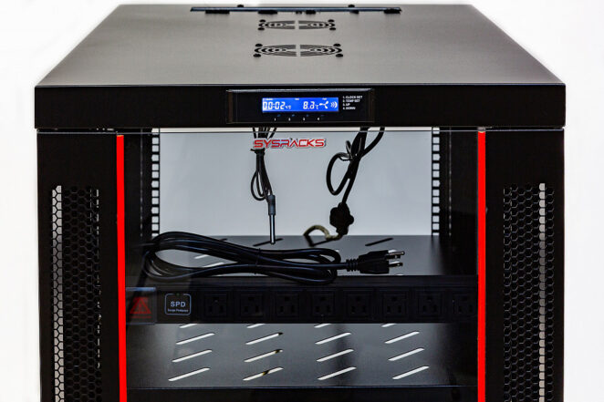 22U 35″ Depth PORTABLE UNDER DESK 19″ Enclosure SYSRACKS PR 22.900 photo