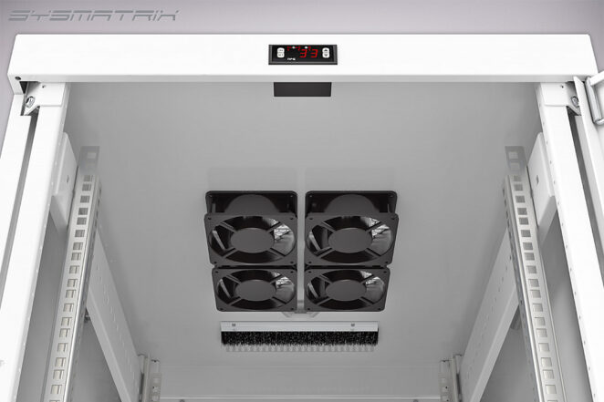 32U 35” Depth (24″x35″x66″) 19″ IT & Telecom Cabinet SYSRACKS SRF 32.6.9 G photo