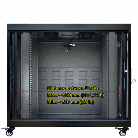 12U 35″ Depth PORTABLE UNDER DESK 19″ Enclosure SYSRACKS PR 12.900 photo