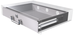 2U server rack drawer, gray