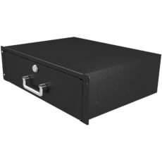 3U server rack drawer, black