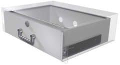 3U server rack drawer, gray