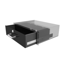 3U server rack drawer, black