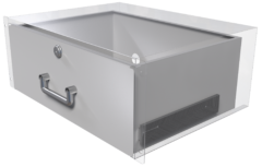 4U server rack drawer, gray
