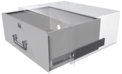 4U server rack drawer, gray