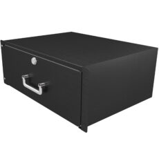 4U server rack drawer, black