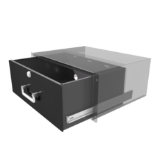 4U server rack drawer, black