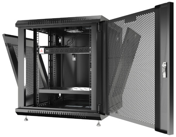 12U 24″ Depth Wall Mount 19″ MESH Enclosure SYSRACKS SRW 12.600M photo