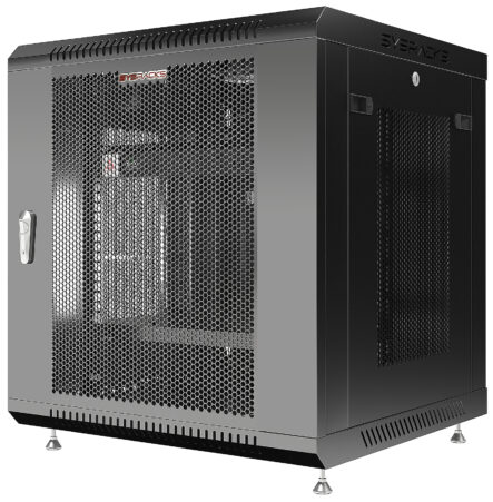 12U 24″ Depth Wall Mount 19″ MESH Enclosure SYSRACKS SRW 12.600M photo