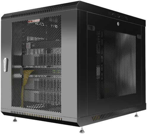 12U 35″ Depth PORTABLE UNDER DESK 19″ MESH Enclosure SYSRACKS SRW 12.900M photo