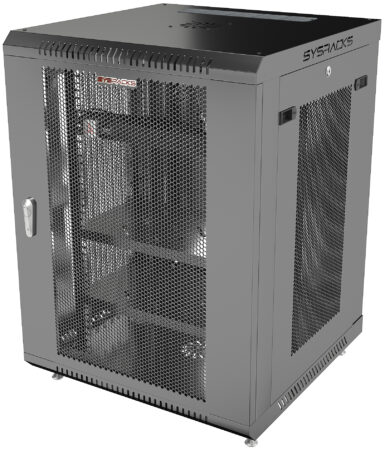 15U 24″ Depth Wall Mount 19″ MESH Enclosure SYSRACKS SRW 15.600M photo