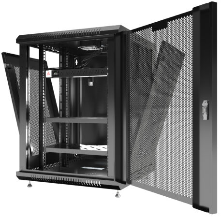 15U 24″ Depth Wall Mount 19″ MESH Enclosure SYSRACKS SRW 15.600M photo