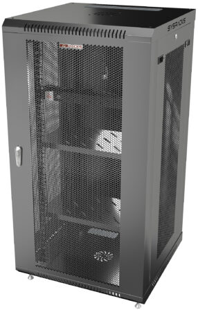 22U 24″ Depth Wall Mount 19″ MESH Enclosure SYSRACKS SRW 22.600M photo