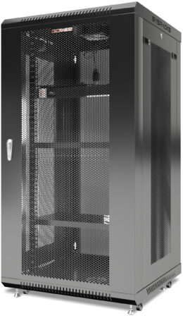 22U 24″ Depth Wall Mount 19″ MESH Enclosure SYSRACKS SRW 22.600M photo
