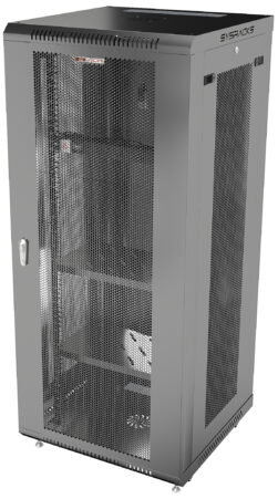 27U 24″ Depth Wall Mount 19″ MESH Enclosure SYSRACKS SRW 27.600M photo