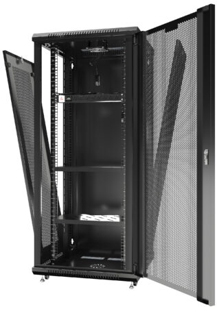 27U 24″ Depth Wall Mount 19″ MESH Enclosure SYSRACKS SRW 27.600M photo