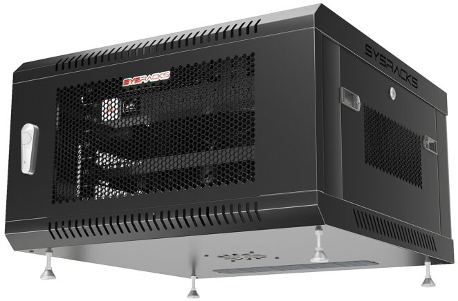 6U 24″ Depth Wall Mount 19″ MESH Enclosure SYSRACKS SRW 6.600M photo