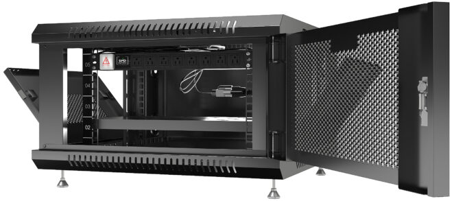 6U 24″ Depth Wall Mount 19″ MESH Enclosure SYSRACKS SRW 6.600M photo