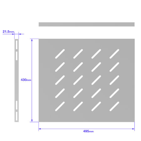 Étagère Fixe PL-600G 1U pour Armoires SRW Photo